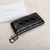 Patent leather zipper long wallet