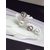 CD pearl pendant earrings