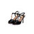 Black patent leather pump sandal