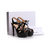 Black patent leather platform pump sandal