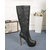 Quiliting leather platform pump long boots