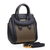 Heroine black  leather rivets handle bag