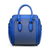 Heroine blue leather rivets handle bag