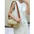 Baguette Natural straw bag with FF embroidery