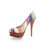 Multiple color fabric platform pump