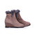 Suede leather wedge pump short boots