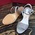 Pouching imported leather sandals