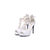 White leather metal rings sandal