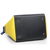 Black & Yellow leather handle bag