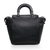 Black leather handle bag