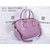 Purple croco leather antigona handle bag