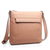 Beige Leather Messenger Bag