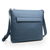 Light Blue Leather Messenger Bag