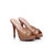 Beige patent  leather pump slipper