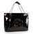 Black soft patent leather Soho Medium Tote Bag Beige