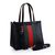 Black leather small tote