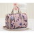 Flower pattern fabric boston bag