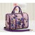 Flower pattern fabric boston bag