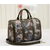 Flower pattern fabric boston bag