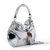 Indy Medium Silver Snake Skin Leather Handle Bag