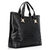 Black Croco Leather Sunset Medium Tote