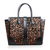 Leopard calf hair leather handle bag