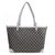 Fabric Leather Trim Tote Bag