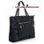 Black Leather Hanging Tassel Large Tote