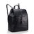 Black original leather backpack