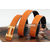 Gold Metal H Orange&Black croco Belt