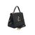 Black Leather Flap Handle Bag