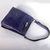 Dark Blue Croco Leather Silver