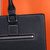 Black leather tote briefcase