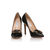 Black patent leather pointed head pump