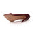 Claret patent leather pointed head pump