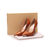 Orange leather pointed head pump