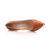 Orange leather pointed head pump