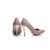 Light gold fabric pointed head pump