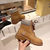 JC X TIMBERLAND/F Wheat Nubuck Leather Boots with Crystal Collar