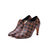 Damier ebene canvas v collar ankle boots