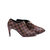 Damier ebene canvas v collar ankle boots