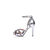 Silver leather platform pump sandal