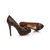 Monogram canvas platform pump