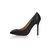 Black satin pump