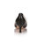 black leather pointed head pump