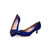 Blue Rhinestone point head pump