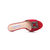 Red rhinestone satin slipper