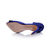 Blue satin pointed head cut out pump