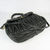 Black Quilting Lamb Skin Leather Large Lock Closure Flap Handle Bag