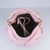 Pink Quilting Lamb Skin Leather Flap Lock Closure Handle Bag